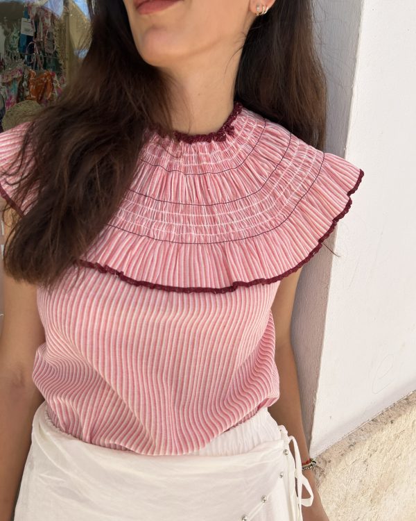 Blusa Rayas Rosa Vercelli
